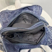 Daisy | Vintage Washed Denim Crossbody Messenger Bag