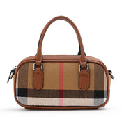Iris | Vintage Plaid Canvas Shoulder Bag