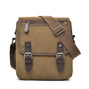 Luca | Small Canvas Crossbody Messenger Bag with Multiple Compartments