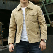 Men's warm winter jacket | Down button-3