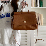 Fleur | Women's Chic Vintage Faux Leather Shoulder Bag