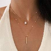 SparkleTwist | Layered Chain Necklace for Modern Elegance