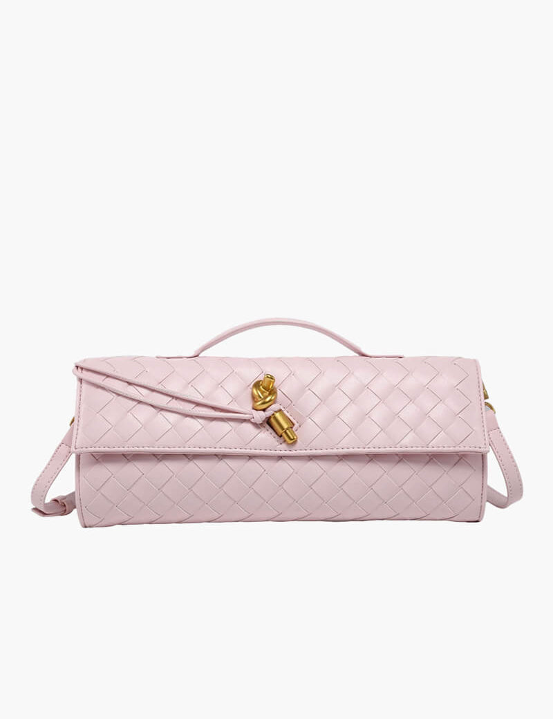 Arviel | Luxe Woven Handbag with Golden Closure