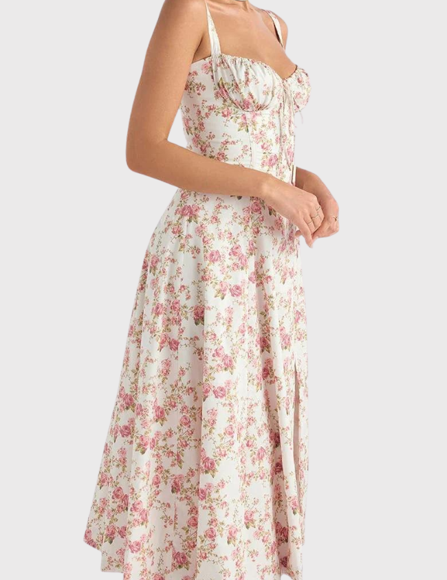 EILISH | Midi Bustier Corset Sun Dress