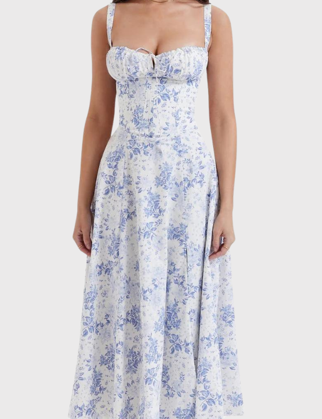 EILISH | Midi Bustier Corset Sun Dress