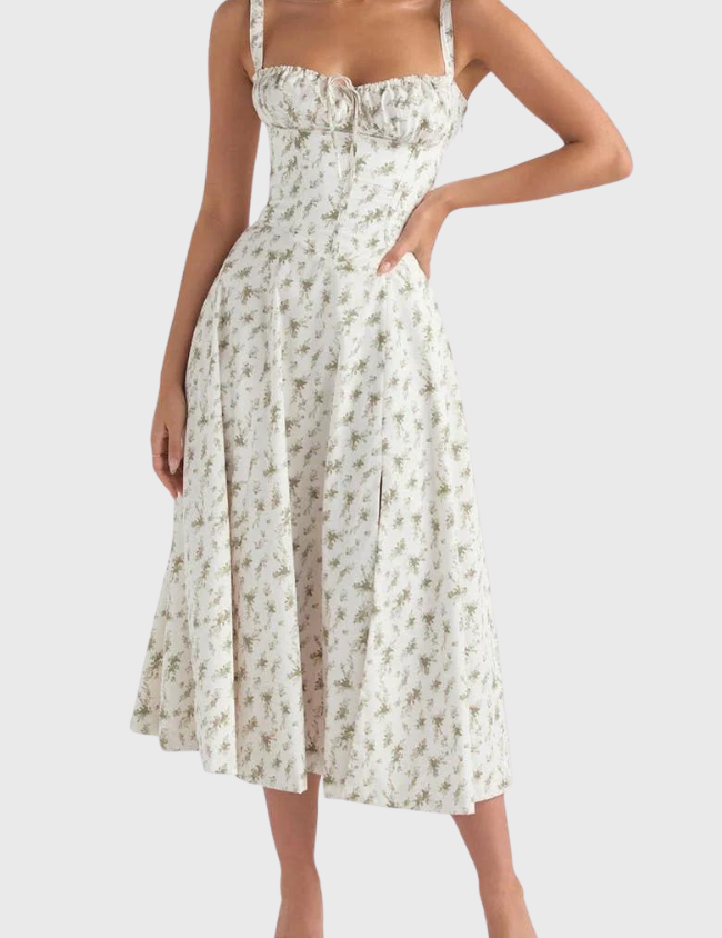EILISH | Midi Bustier Corset Sun Dress