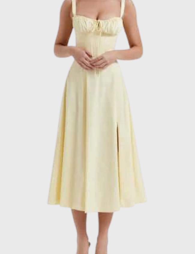 EILISH | Midi Bustier Corset Sun Dress