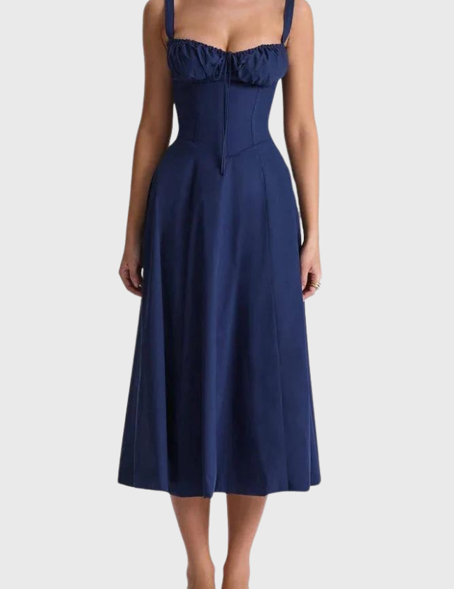 EILISH | Midi Bustier Corset Sun Dress