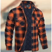 Men's button down warm shirt jacket | Long -sleeved-3