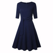 VIOLET |  Elegant Midi Dress wih Bow