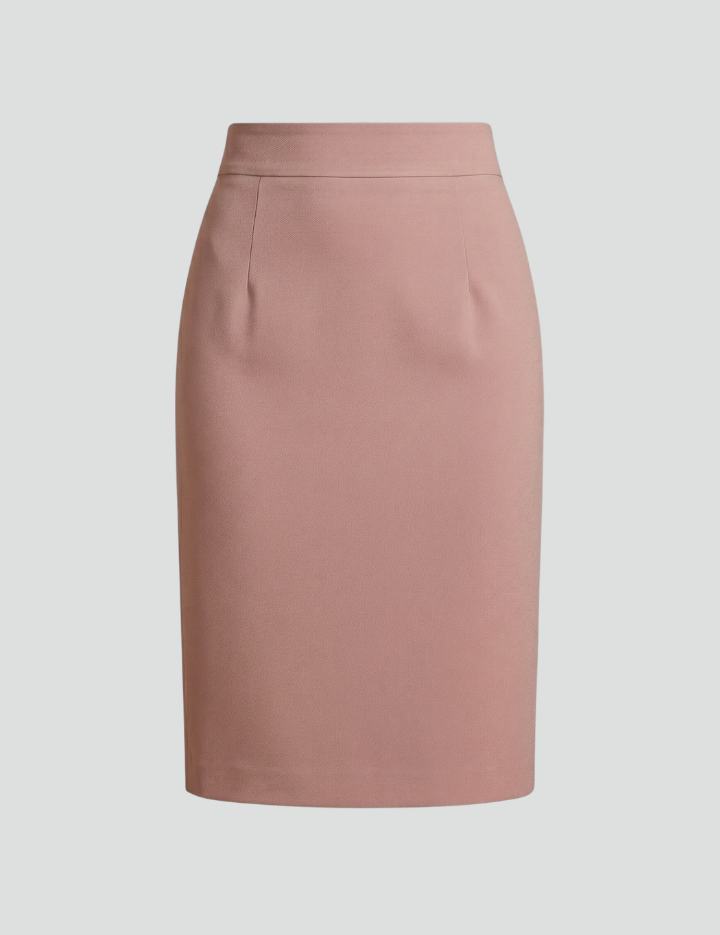 White Pleated Midi Skirt for Women - Elegant High Waist Design with Back Slit 1