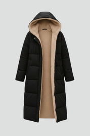 Winter Coats Women Long Hooded Coat with Zip Closure and Pockets for Stylish Warmth 1