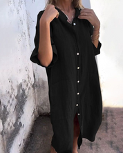 Women's Boho Shirt Dress - Elegant Summer Dresses for Effortless Style and Comfort 1