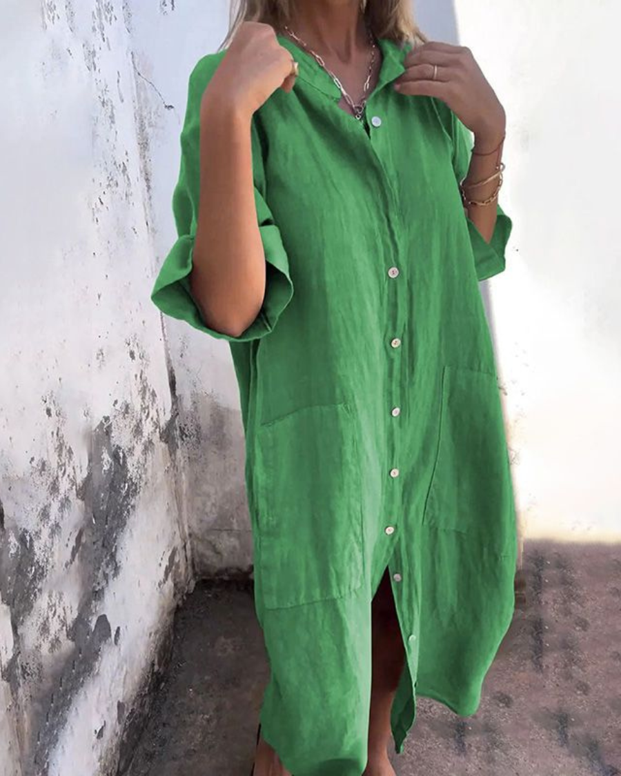 Women's Boho Shirt Dress - Elegant Summer Dresses for Effortless Style and Comfort 3