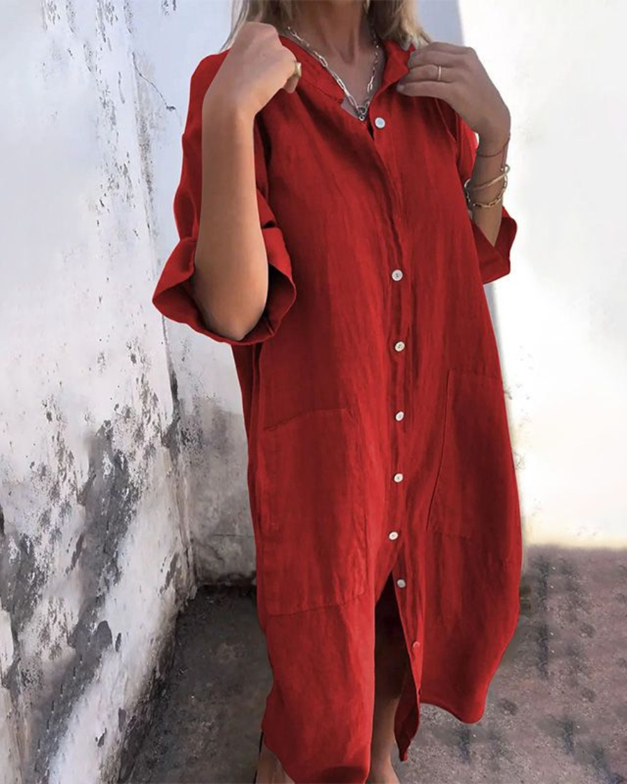 Women's Boho Shirt Dress - Elegant Summer Dresses for Effortless Style and Comfort 5