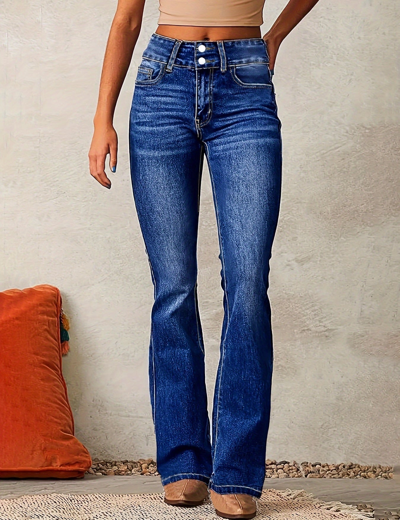 Women's Bootcut Jeans with Flattering High Rise and Supportive Design for All-Day Comfort 2