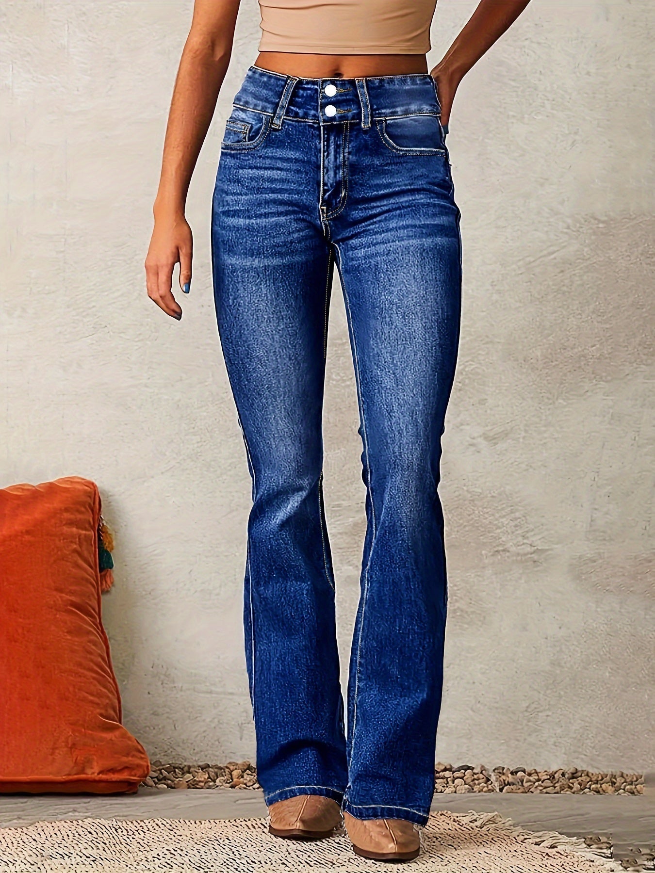 Women's Bootcut Jeans with Flattering High Rise and Supportive Design for All-Day Comfort 2