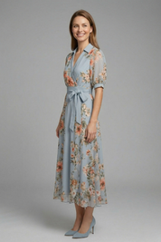 Women's Maxi Dress, Flared Wrap Dress with V-Neckline & Waist Tie, Elegant Summer Dresses for Any Occasion 2