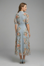 Women's Maxi Dress, Flared Wrap Dress with V-Neckline & Waist Tie, Elegant Summer Dresses for Any Occasion 3