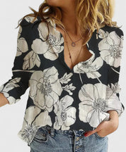 Women's Relaxed Fit Button Down Shirt with Classic Collar 1