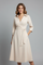 Women's Summer Midi Dress, Elegant V-Neck with Long Sleeves, A-Line Skirt for Formal or Casual Occasions 7
