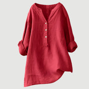 Womens Tunic Tops - Relaxed Button Tunic Clothing for Effortless Everyday Style 0