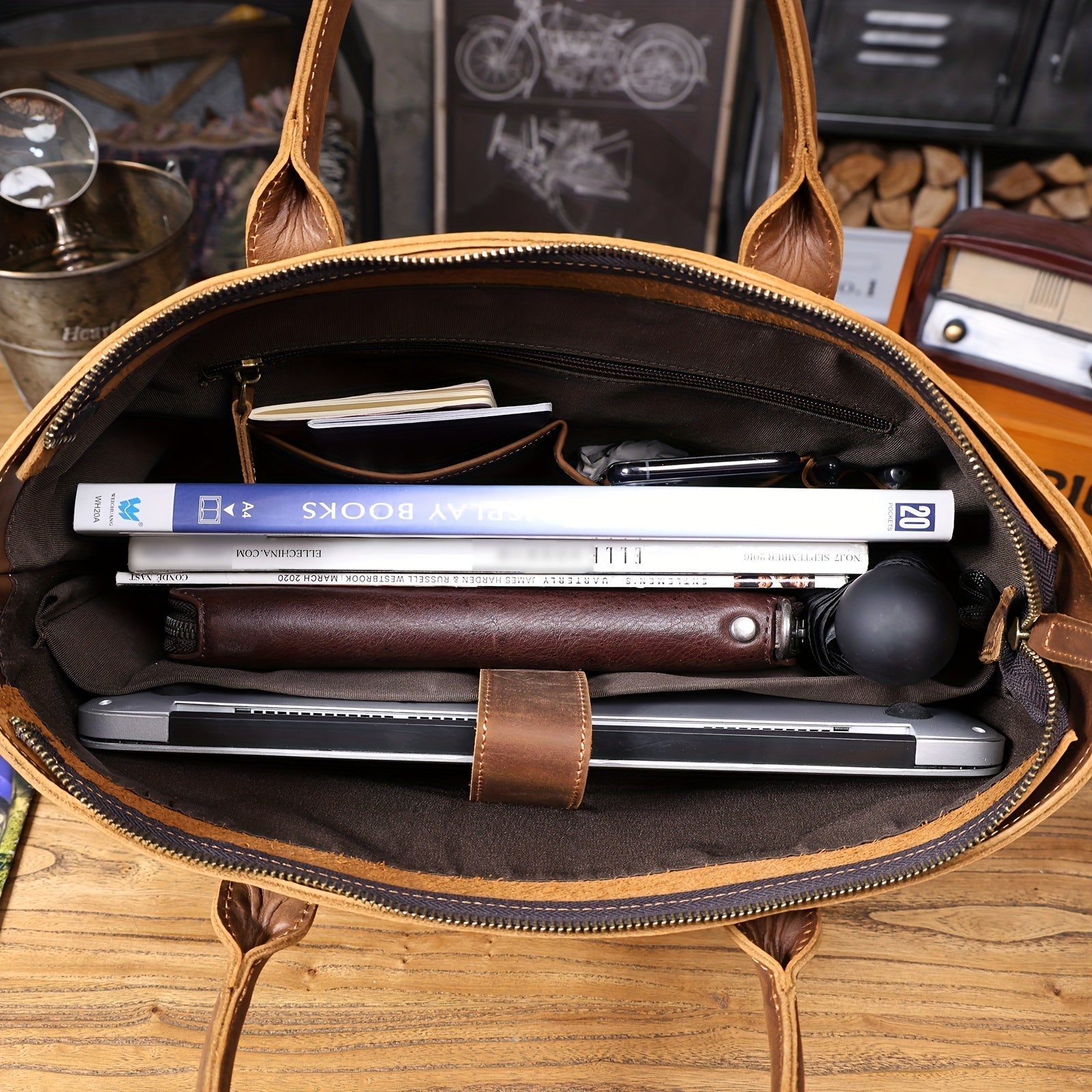 Felix | Vintage Leather Crossbody Travel Laptop Messenger Bag