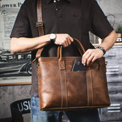 Felix | Vintage Leather Crossbody Travel Laptop Messenger Bag