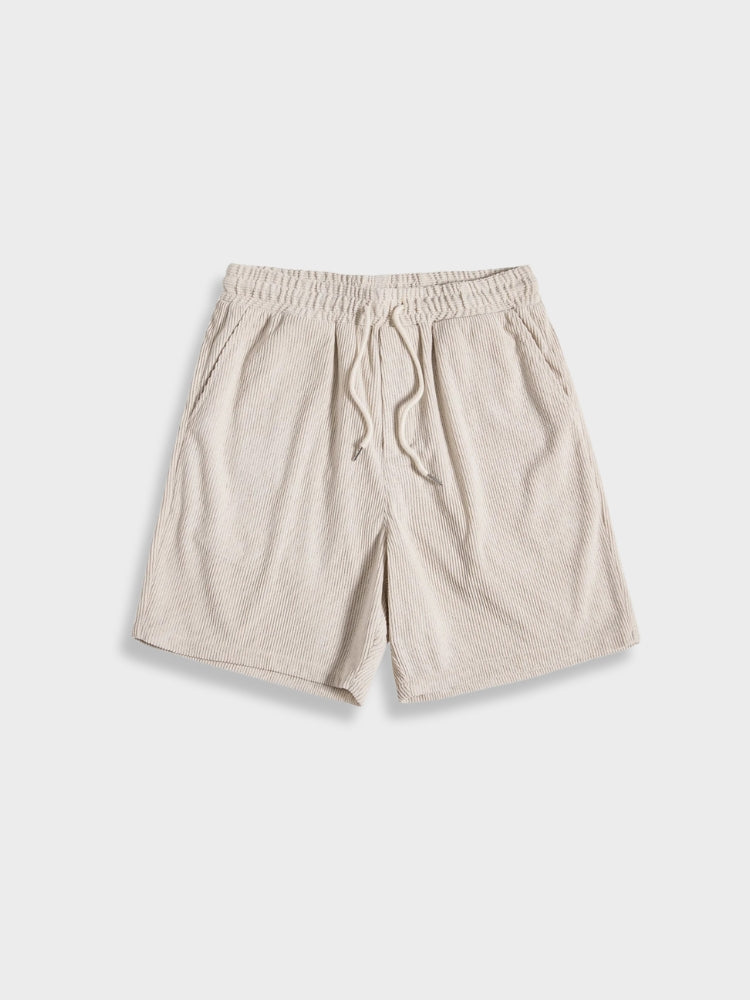 Chic Summer Corduroy Button-Up Set for Men