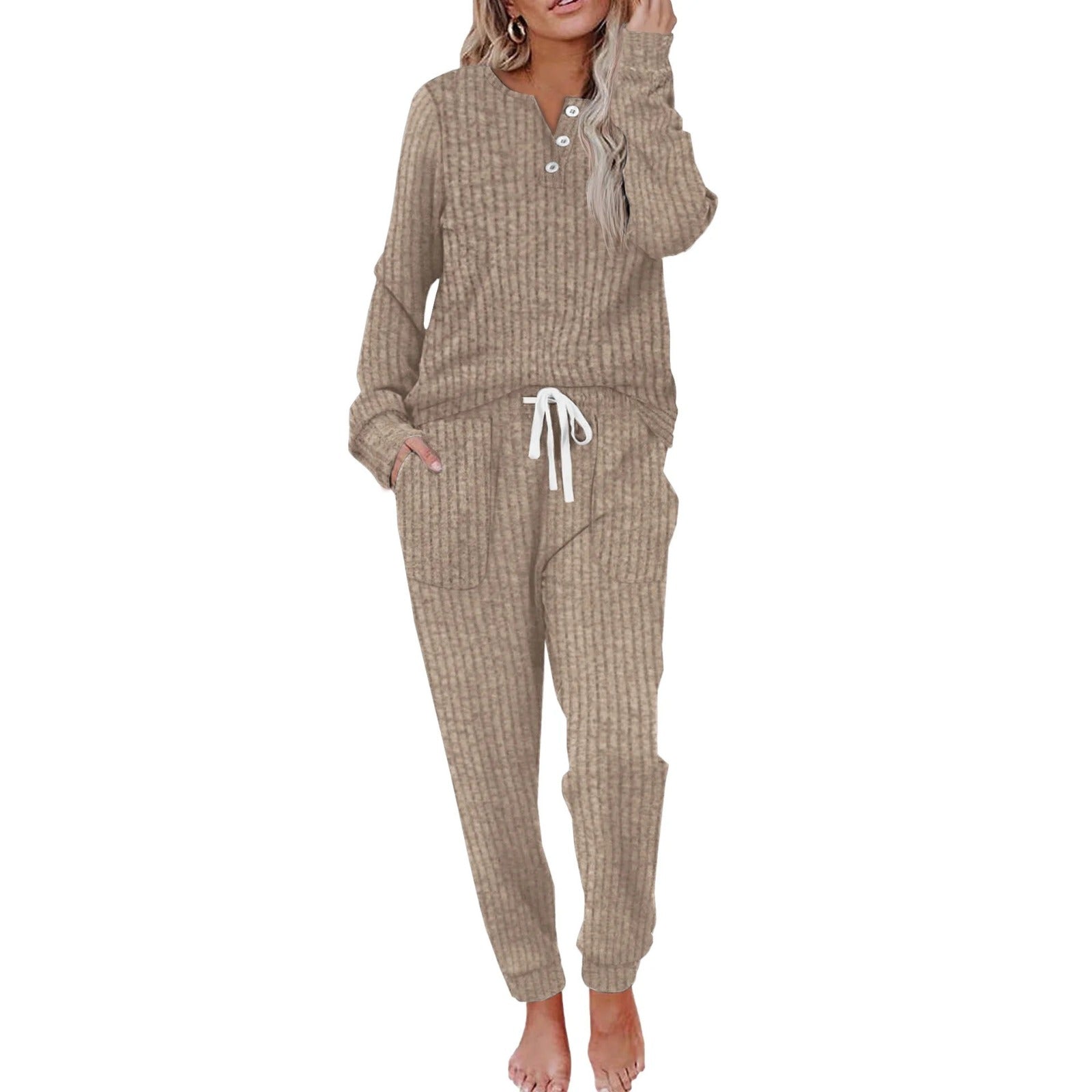 Cozy Two Piece Loungewear Set for Women - Relaxed Fit & All-Day Comfort