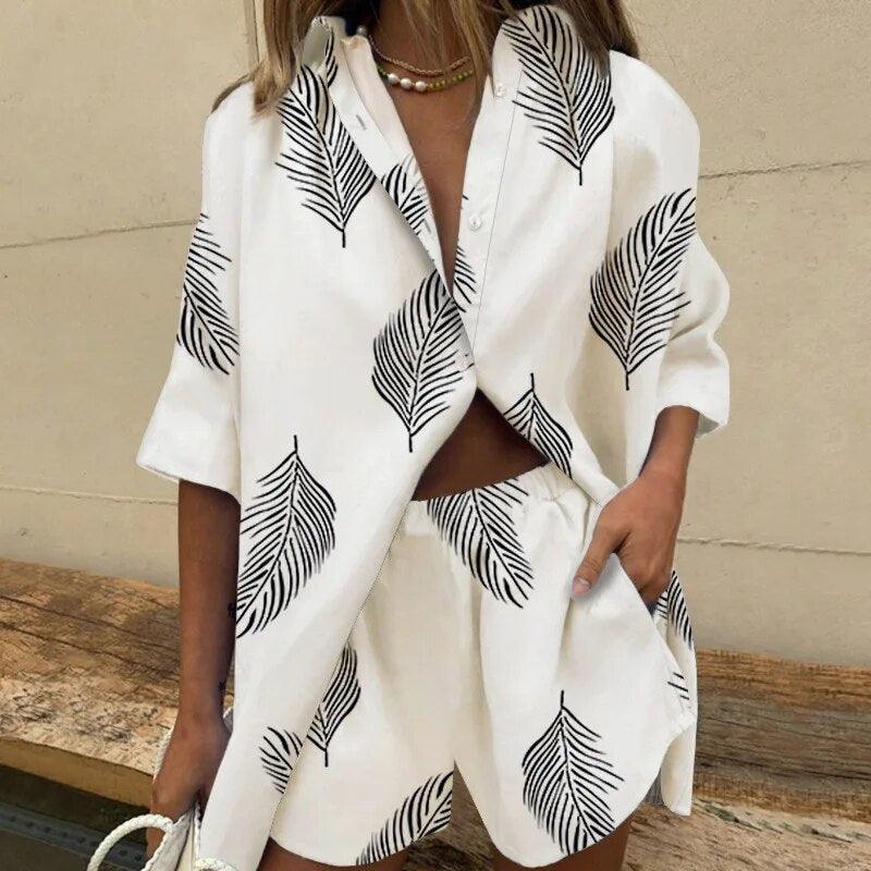 IVY | Comfy Blouse and Short Set