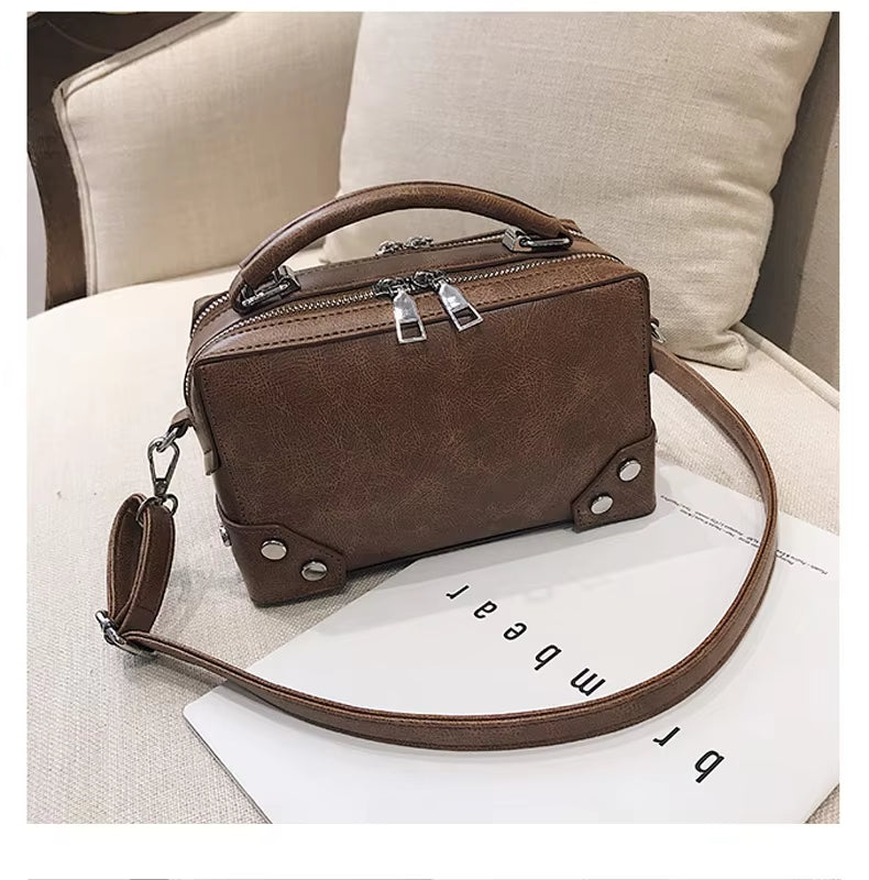 Clara | Vintage Leather Shoulder Bag