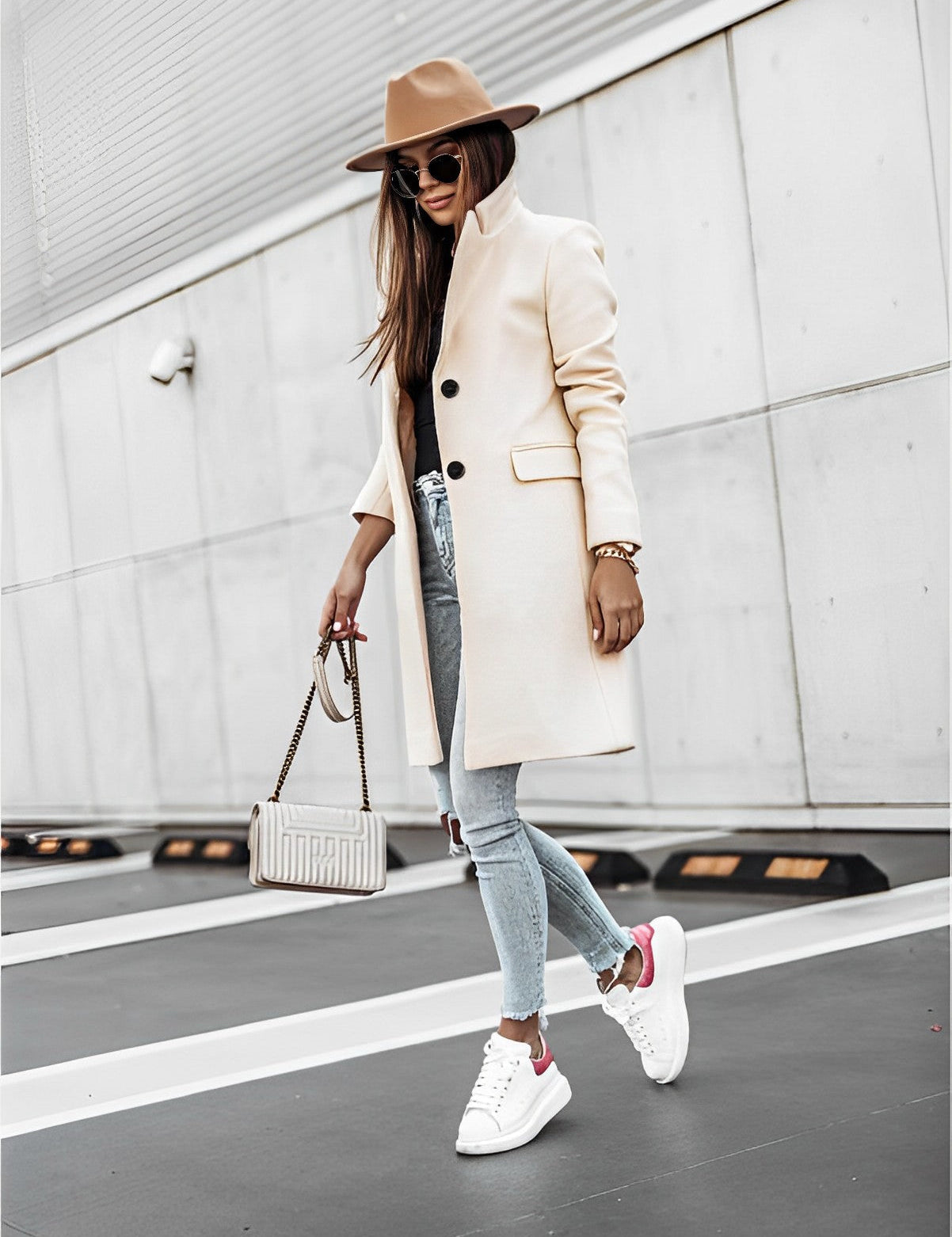 Elysiav | Women's Long Trench Coat | Comfortable