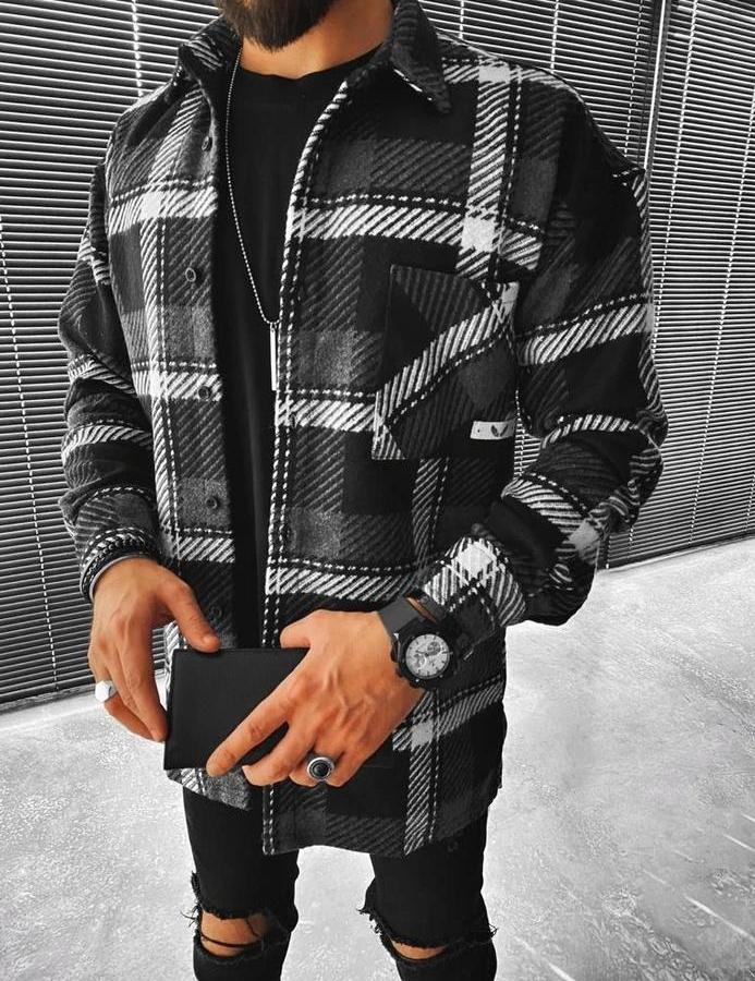Men Long -arm button down down winter jacket | Warmth-1