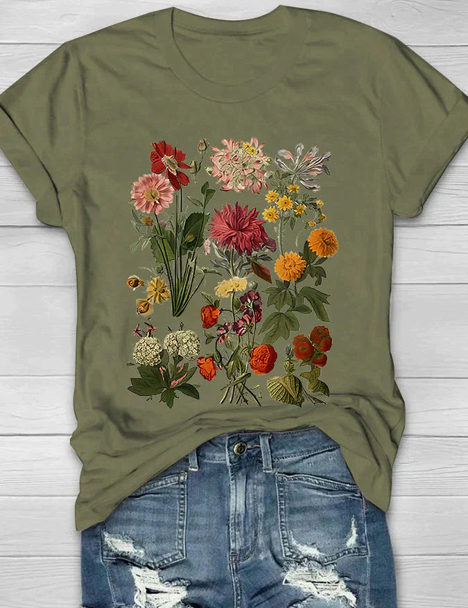 LUELLA | Retro Floral Print T-Shirt
