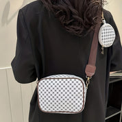Eva | Leather Shoulder Bag Set with Geometric Pattern