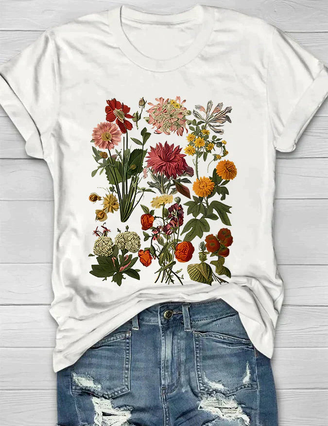LUELLA | Retro Floral Print T-Shirt