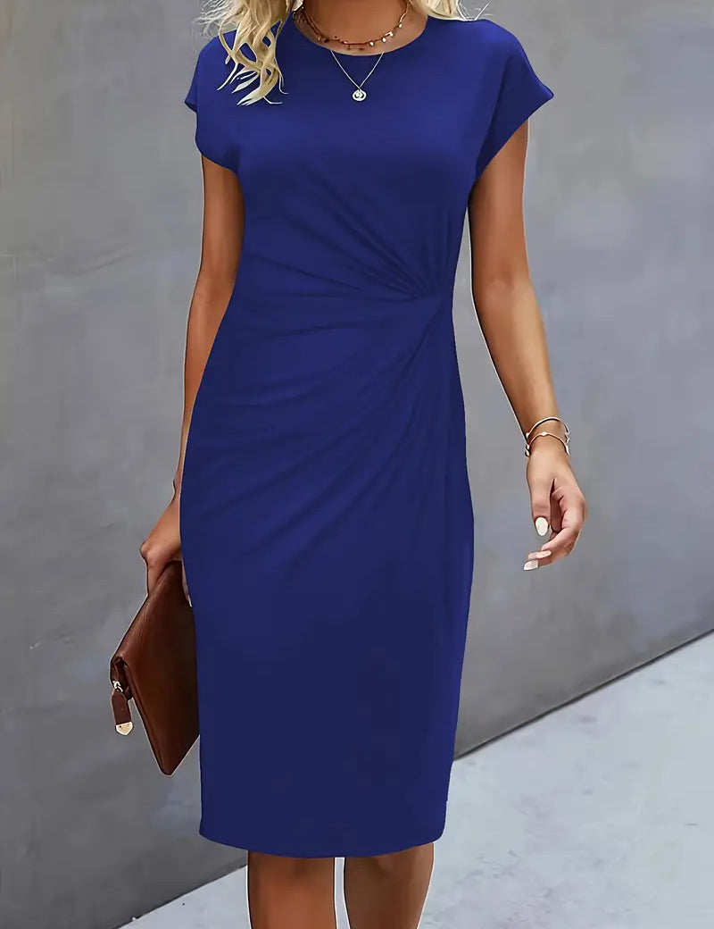 Grace | Midi Dress with Front Knot Design