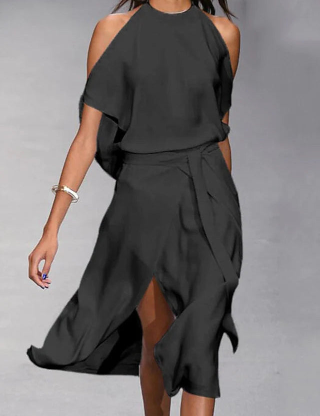 Ruby | Casual Off-Shoulder Midi Dress