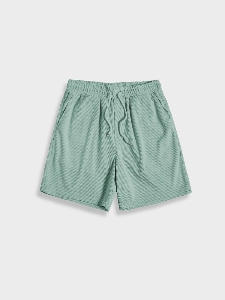 Chic Summer Corduroy Button-Up Set for Men