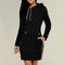 A casual hooded dress knee -length-1