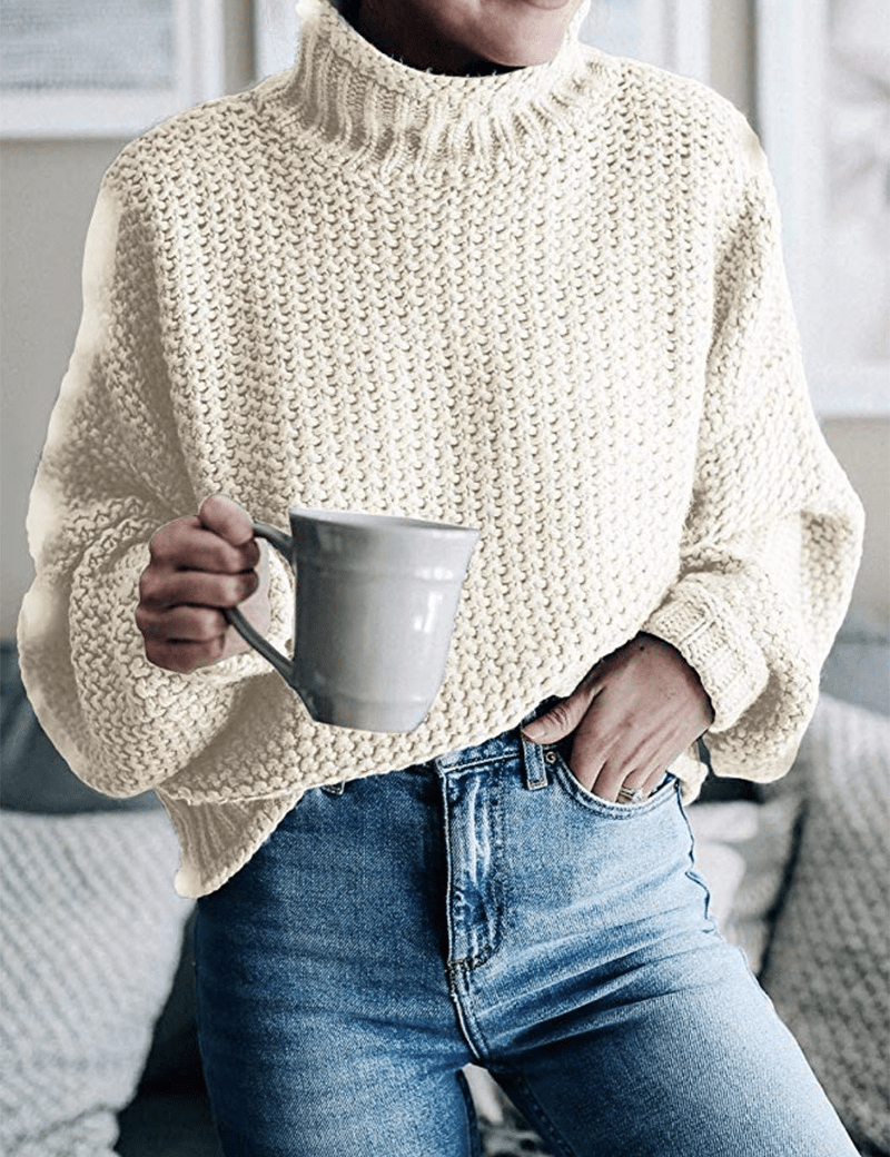 Chic knitting sweater for women-2