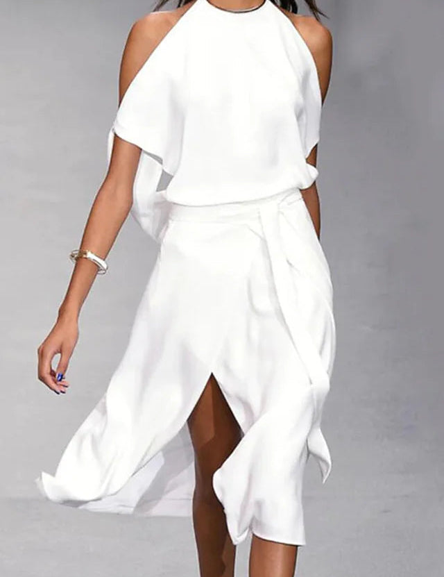 Ruby | Casual Off-Shoulder Midi Dress