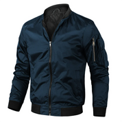 Men's casual bomber jacket | zipper-3