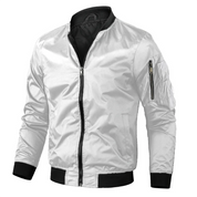 Men's casual bomber jacket | zipper-4