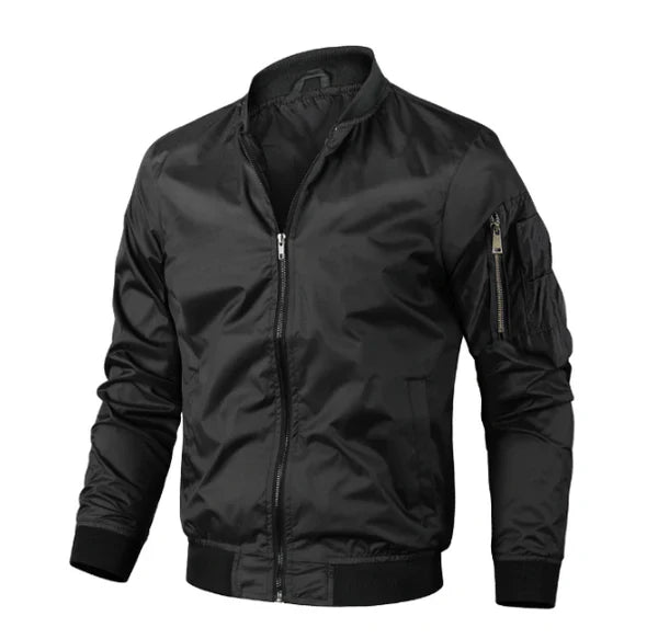 Men's casual bomber jacket | zipper-5