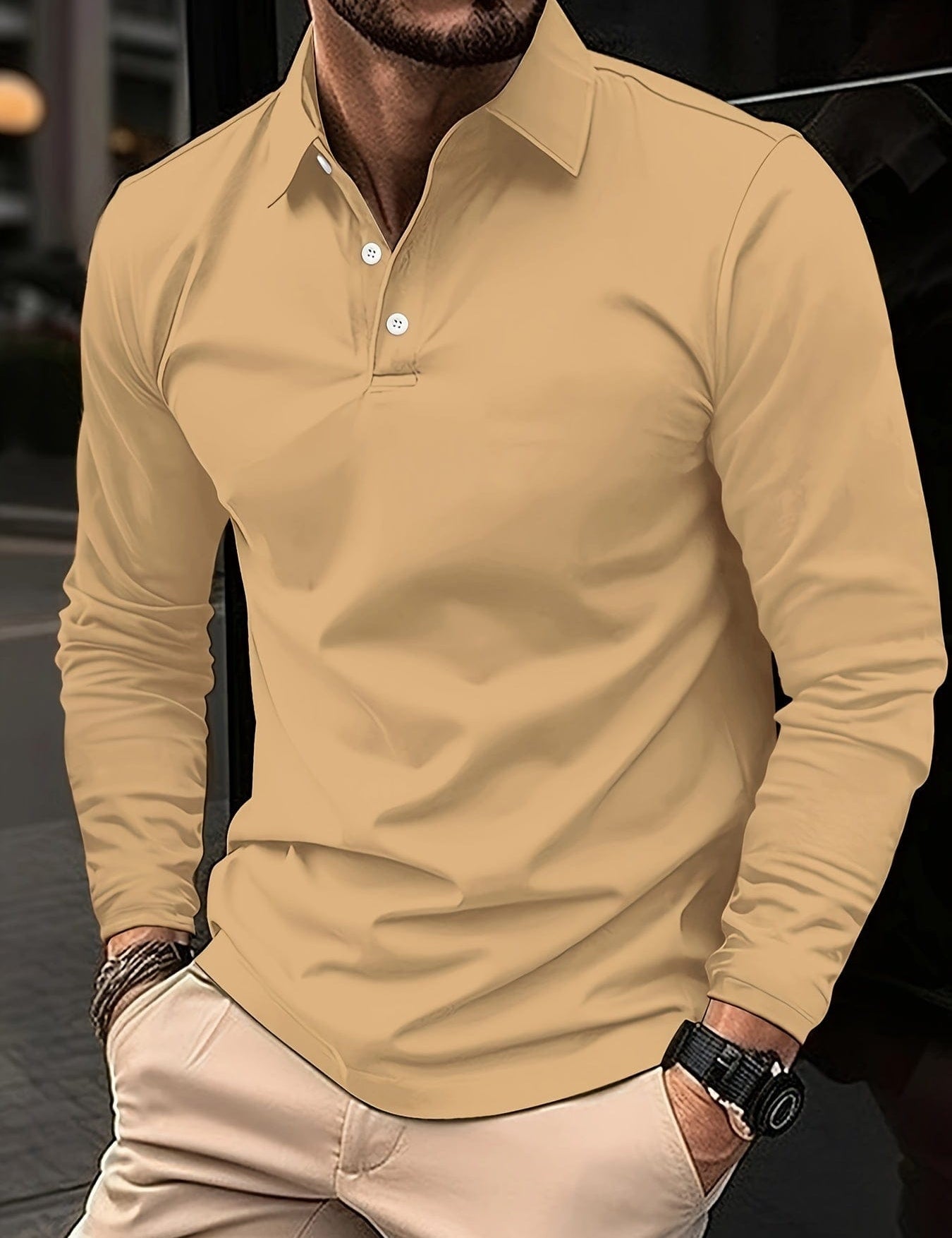 MARK | Long Sleeve Polo Shirt