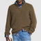 Men’s Half-Zip Knit Sweater - Ribbed Texture - High Collar - Relaxed Fit-4