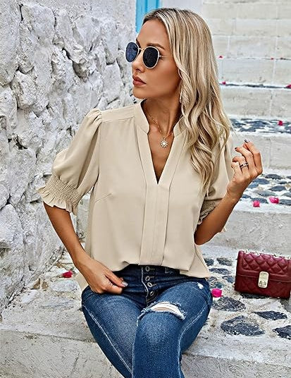 FLORA | V-Neck Stylish Blouse