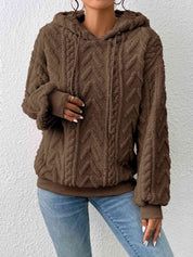Sweaters with a cord and long arm in a two -tone design for women-5